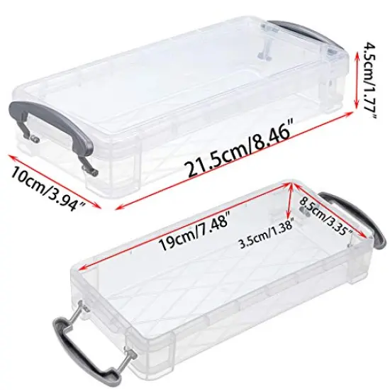 BTSKY Large Capacity Pencil Box, Office Supplies Storage Organizer Box, Brush Painting Pencils Storage Box Watercolor Pen Container Drawing Tools(6 Pack) {5}