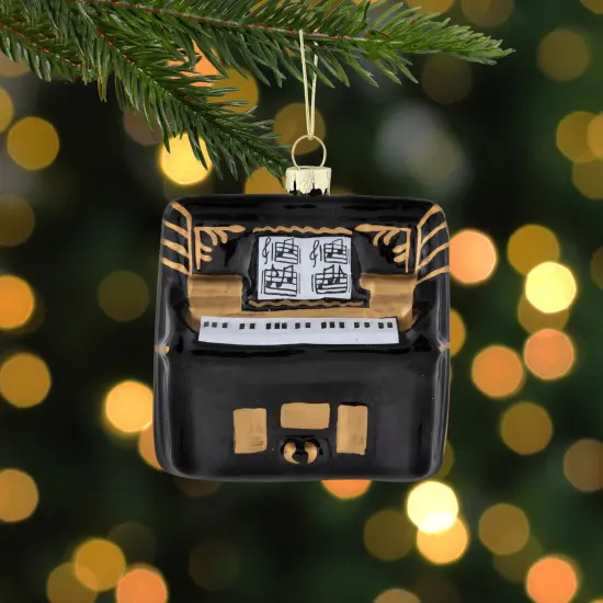 Northlight 3" Black and Gold Organ Glass Christmas Ornament {3}