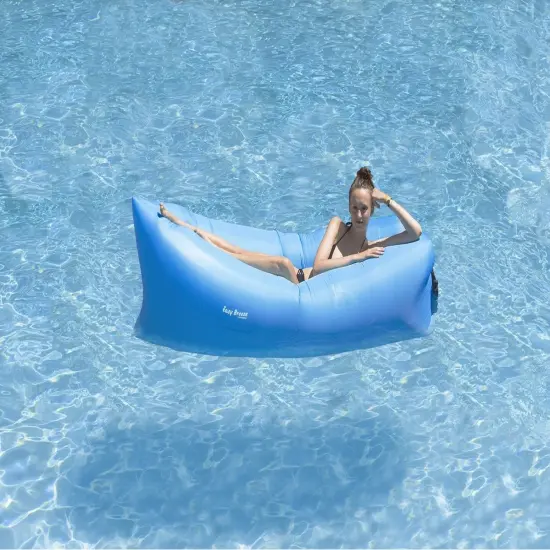 Pool Central Inflatable Blue Easy Breeze Land or Water Air Sofa, 94-Inch {4}