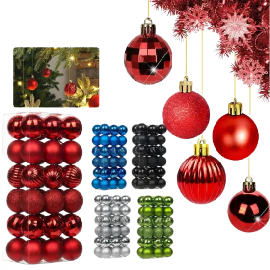 Kitcheniva Shatterproof Christmas Balls Hanging Ornaments 36 Pcs Gold {2}