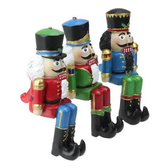 Northlight Nutcracker Christmas Stocking Holders - 5" - Set of 3 Red {5}