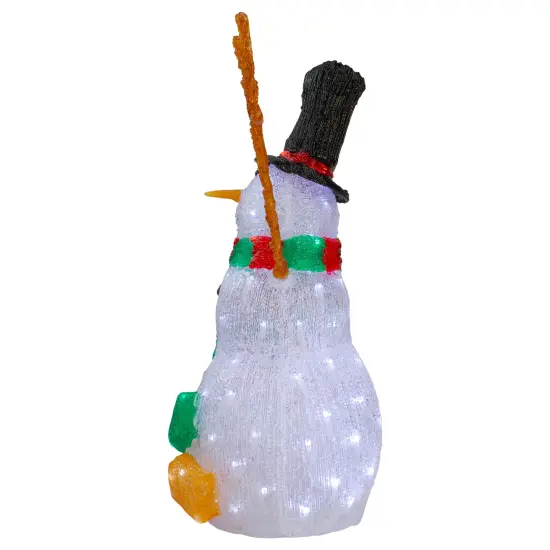 Northlight Lighted Commercial Grade Acrylic Snowman Outdoor Christmas Decoration - 23" White {5}