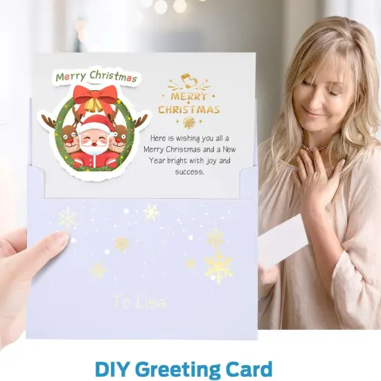 Blank White Cards and Envelopes 100 Pack, Ohuhu 5 x 7 Heavyweight Folded Cardstock and A7 Envelopes for DIY Christmas Greeting Cards, Wedding, Birthday, Invitations, Thank You Cards & All Occasion {6}