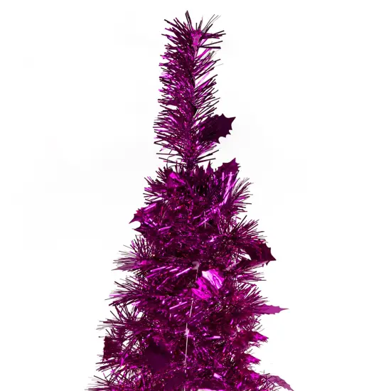 Northlight 4' Pink Tinsel Pop-Up Artificial Christmas Tree, Unlit {6}