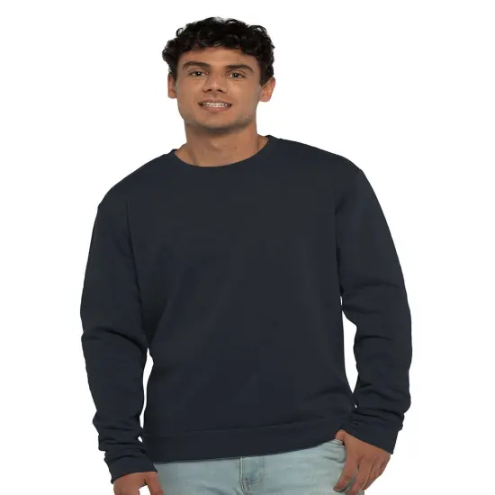 Next Level&reg; Unisex Malibu Crewneck Long Sleeve Sweatshirts Hthr midnight navy {1}