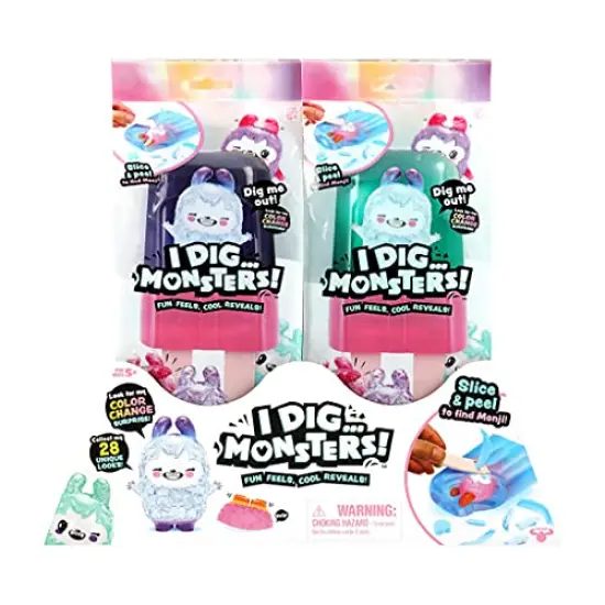 Pikmi Pops I Dig...Monsters Popsicle Pack - 1pc Collectable ASMR Toy | Fun & Cute Stress {6}