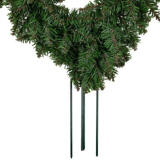 Northlight Artificial Pine Heart Shaped Wreath with Ground Stakes - 25" - Unlit Green {7}