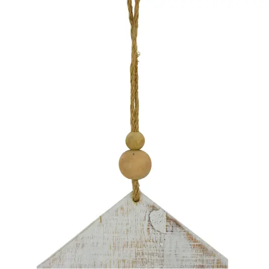 Northlight Rustic Wooden "NOEL" with Bell Christmas Tag Ornament - 8" - Green and White {4}
