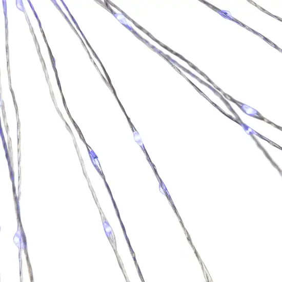 Northlight LED Lighted Firework Branch Christmas Decoration - Micro Fairy Blue Lights - 20" Silver {6}