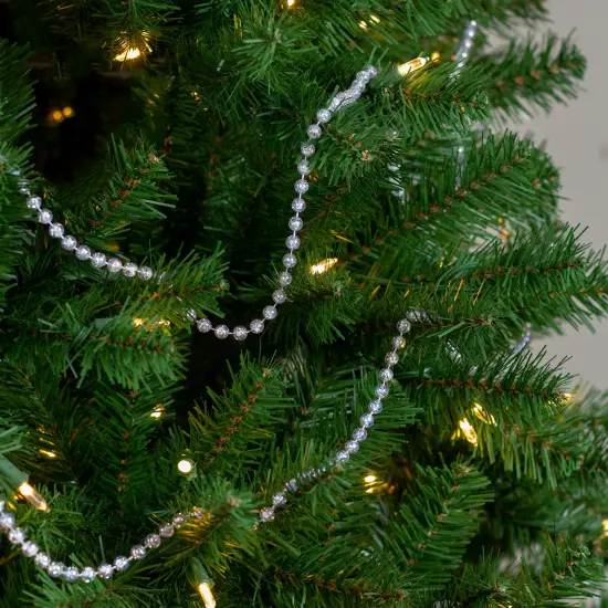 Northlight Commercial Beaded Christmas Garland - 33' x .25" - Iridescent - Unlit Clear {4}