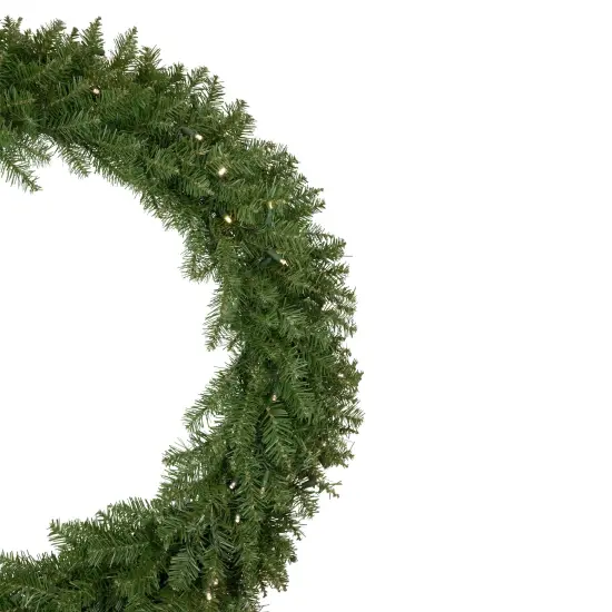 Northlight Pre-Lit Rockwood Pine Artificial Christmas Wreath - 36" - Warm White LED Lights Green {4}