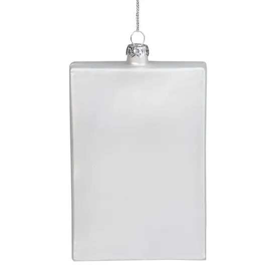 Northlight USPS Santa Stamp "Twas The Night Before Christmas" Glass Christmas Ornament - 3.5" - Green {7}