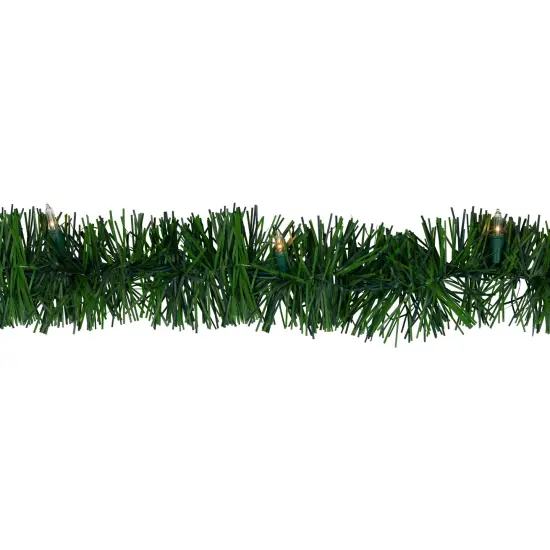 Northlight 18' x 3" Pre-Lit Pine Two-Tone Artificial Christmas Garland, Clear Lights Green {5}