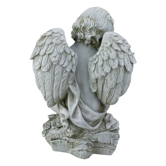 Roman 12" Joseph's Studio Cherub Angel with Dove Outdoor Garden Figure Ivory {6}