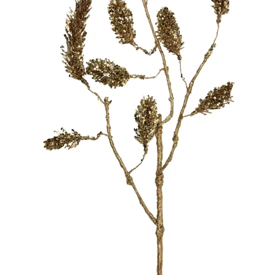 Northlight 52" Gold Glittered Pine Hanging Artificial Christmas Spray {4}