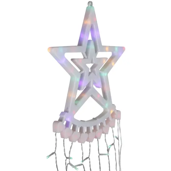 Northlight LED Lighted Waterfall Tree Outdoor Multi-Function Christmas Decoration - 12.5' - Color-Changing Lights White {7}