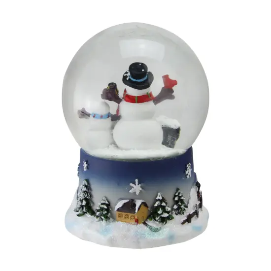 Northlight Snowman Family Musical Christmas Snow Globe - 7" White {4}