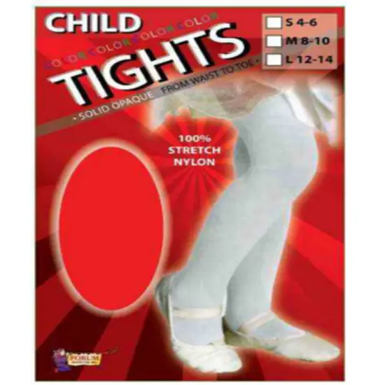 Ballerina Ballet Dancer Costume Accessory Red Kids Girls Tights {1}