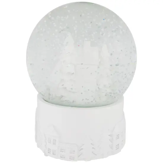 Northlight Musical Church Village Christmas Snow Globe - 5.5" - White {6}