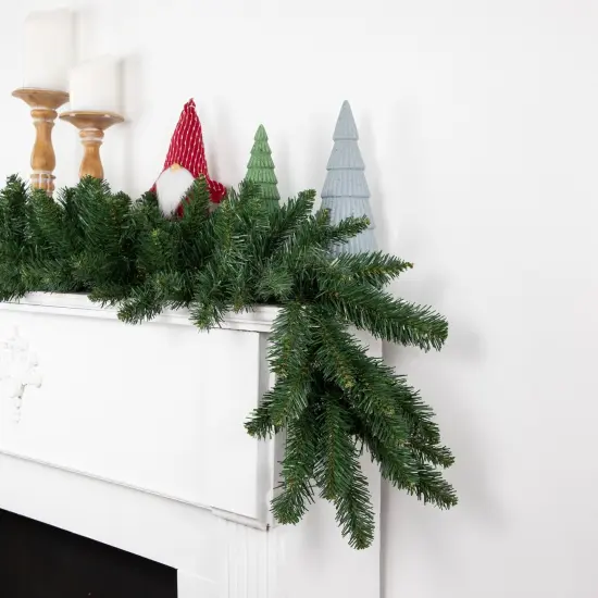Northlight Buffalo Fir Artificial Christmas Garland - 9' x 12" - Unlit Green {4}