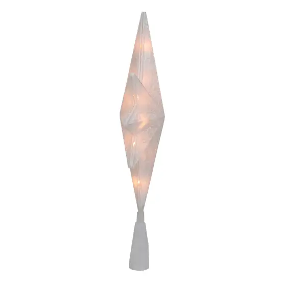 Northlight 11" Lighted Frosted Clear and Rose Gold Bethlehem Star Christmas Tree Topper - Clear Lights {4}
