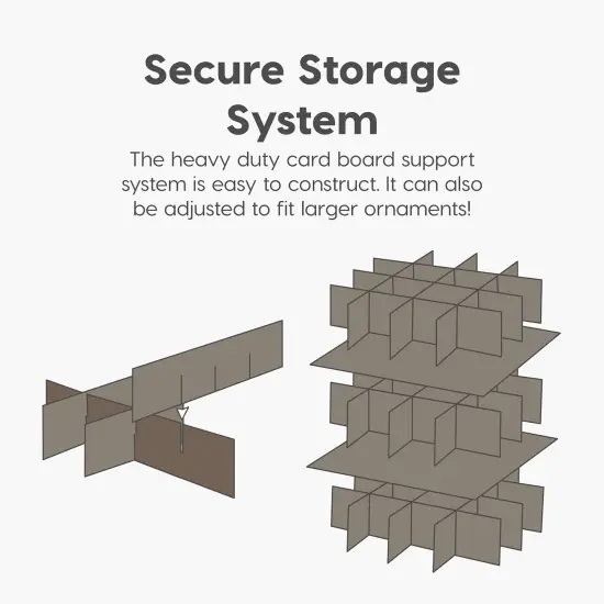 IRIS USA 2 Pack 60qt Plastic Clear Ornament Storage Box with Hinged Lid and Dividers, Clear/Red {4}