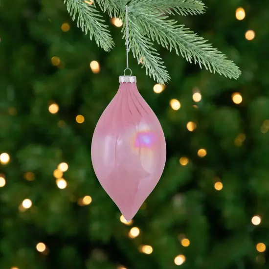 Northlight 5.5" Pink Finial Christmas Glass Ornament {4}