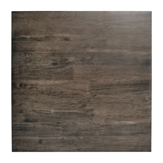 Merrick Lane Matty Rustic End Table, Farmhouse Style Solid Wood Accent Table Walnut {12}