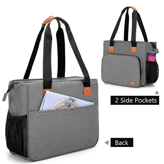 Embroidery Project Carrying Bag, Embroidery Kits Storage Bag (Bag Only), Gray {6}