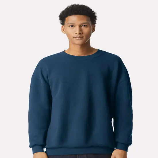 American Apparel&reg; ReFlex Fleece Crewneck Long Sleeve Sweatshirt Sea blue {1}