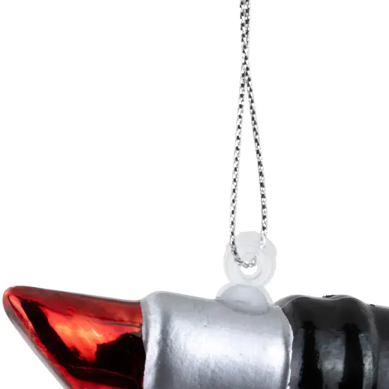 Northlight 3.75" Black and Red Lipstick Glass Christmas Ornament {6}