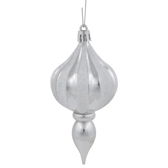 Northlight 8ct Silver Shatterproof Finial Christmas Ornaments, 4.75" {4}