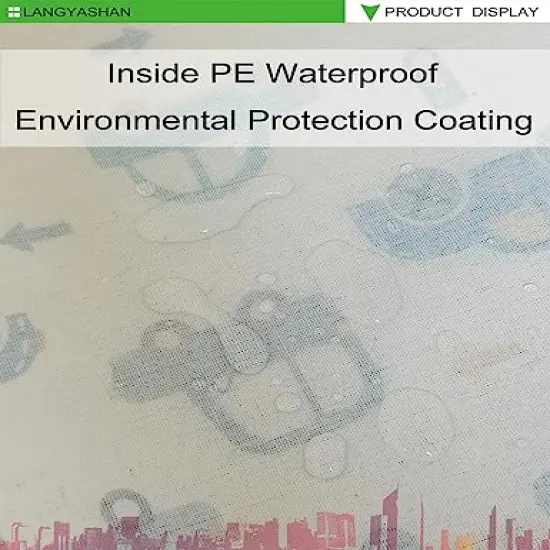 LANGYASHAN Rectangular Storage Bin Collapse Canvas Fabric Cartoon Storage Basket with Handles for Organizing Home Kitchen Boys and Girls Toys Office Closet Shelf Baskets(Rec Color Cars) {2}