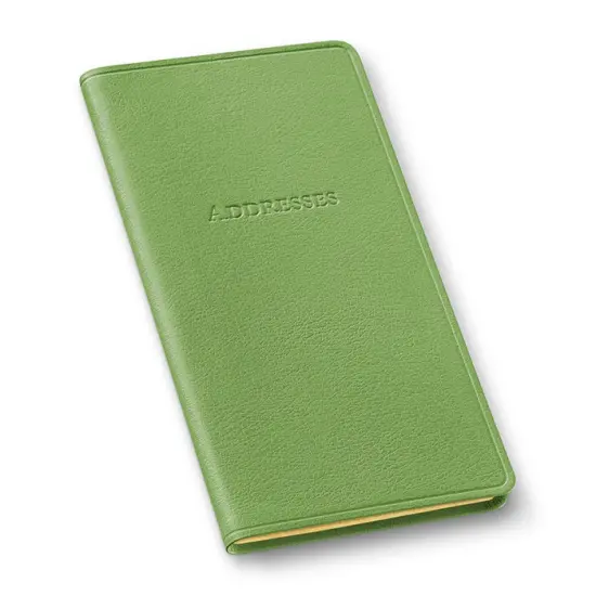 Gallery Leather Pocket Address Book - 6" x 3.25" Camden Kiwi {1}