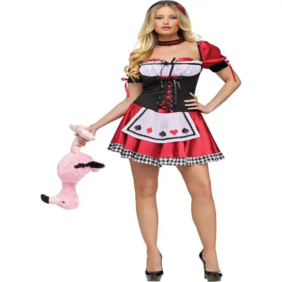 Sultry Wonderland Queen Of Hearts Women's Costume {1}