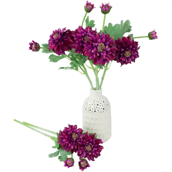 Northlight Real Touch™ Mulberry Purple Dahlia Artificial Floral Sprays, Set of 6 - 23" {6}