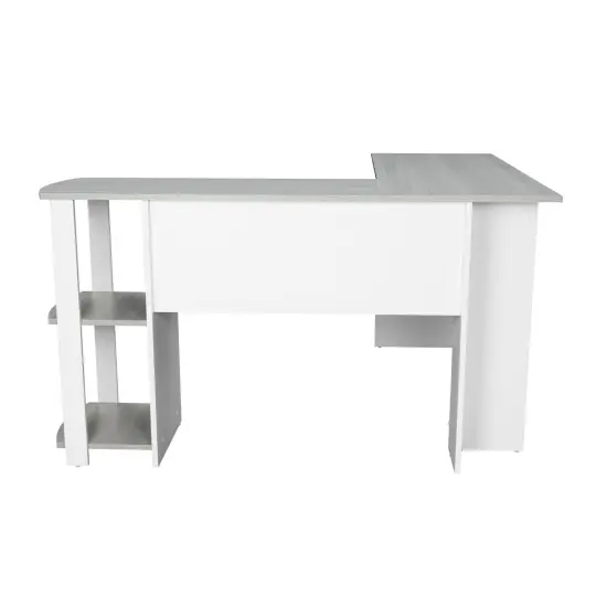 Techni Office Solutions 53.5" Gray Durable L-Shaped Computer Desk {5}
