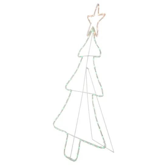 Northlight 38.5" Lighted Christmas Tree Silhouette Outdoor Christmas Decor White {7}