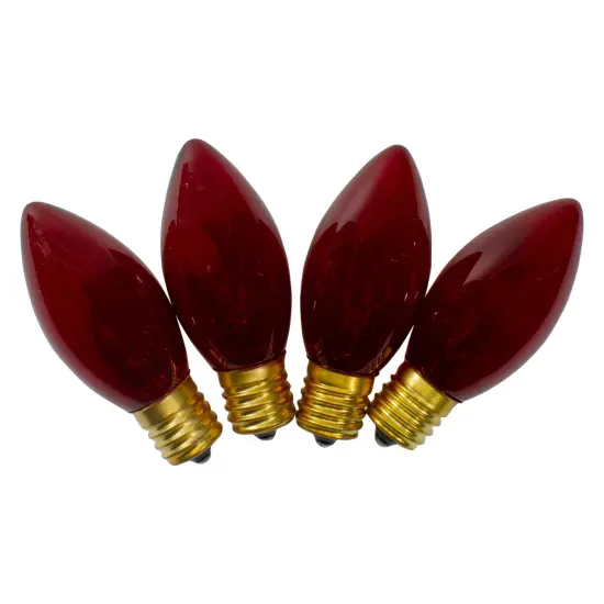 Northlight C9 Transparent Christmas Replacement Bulbs - Red - 4ct {4}