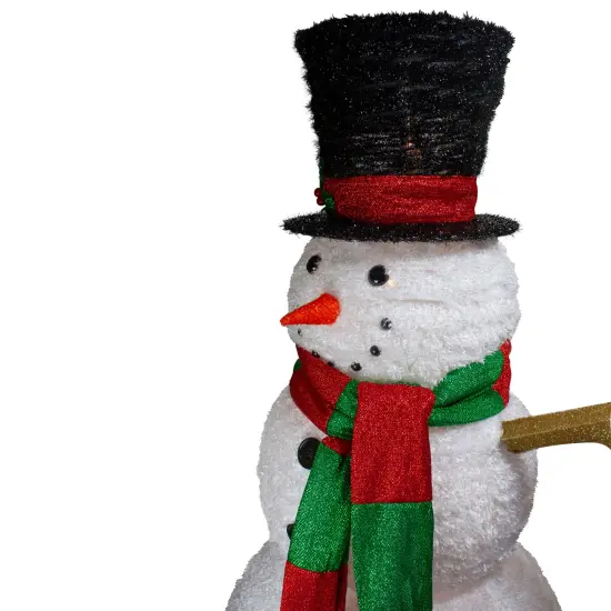 Northlight Lighted Tinsel Snowman Outdoor Christmas Decoration - 60" - Warm White Lights {4}