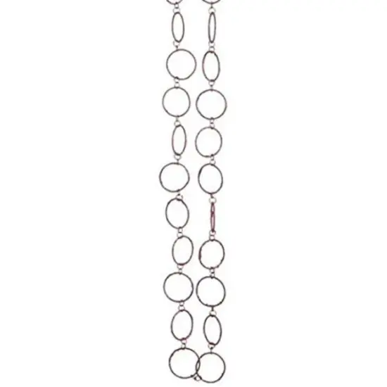 Allstate 5' x 1.75" Pink Sparkling Glitter Round Circle Chain Artificial Christmas Garland - Unlit {4}