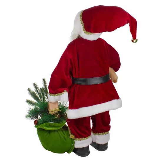 Northlight 2' Standing Santa Christmas Figure with Presents and a Naughty or Nice List Red {6}