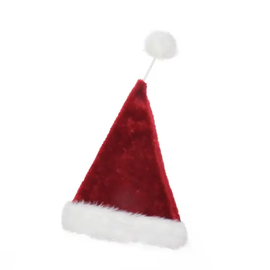 Northlight Red and White Pom Pom Santa Unisex Adult Christmas Hat Costume Accessory - One Size {4}