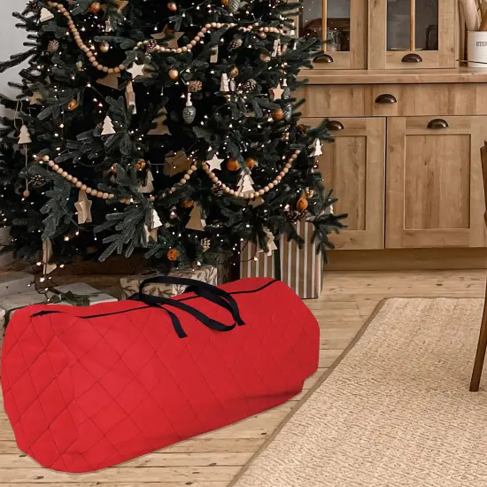 Simple Living Quilted Multi-Use Large Holiday Storage Bag Red {3}