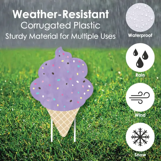 Big Dot of Happiness Scoop Up The Fun - Ice Cream - Yard Sign and Outdoor Lawn Decorations - Sprinkles Party Yard Signs - Set of 8 {4}