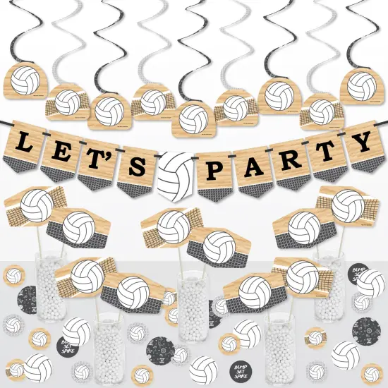 Big Dot of Happiness Bump, Set, Spike - Volleyball - Baby Shower or Birthday Party Supplies Decoration Kit - Decor Galore Party Pack - 51 Pieces {1}