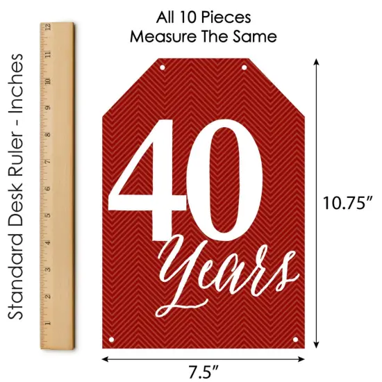 Big Dot of Happiness We Still Do - 40th Wedding Anniversary - Hanging Vertical Paper Door Banners - Party Wall Decoration Kit - Indoor Door Decor {7}