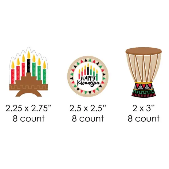 Big Dot of Happiness Happy Kwanzaa - Diy Shaped Holiday Party Cut-Outs - 24 Count {4}