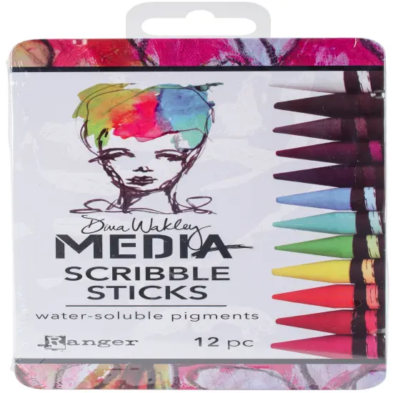 Dina Wakley Media Scribble Sticks 1-12/Pkg {1}