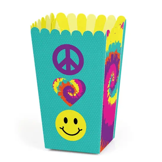 Big Dot of Happiness 60's Hippie - 1960s Groovy Party Favor Popcorn Treat Boxes - Set of 12 {1}